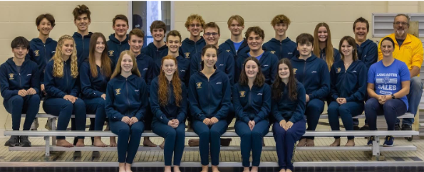 2021-2022 LHS Swim Team. Photo courtesy of Caroline Conklin. 