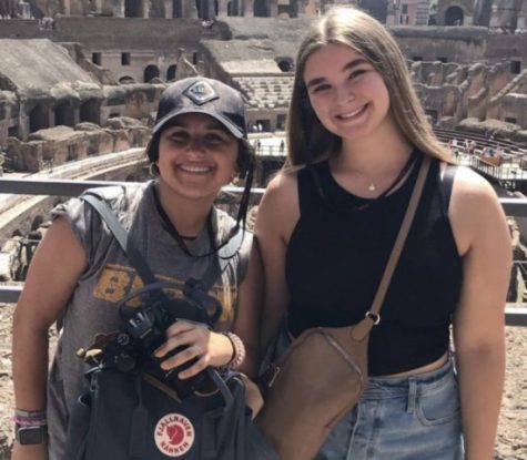 Caroline Conklin in Rome with a member of the group she traveled with. Photo courtesy of Conklin. 