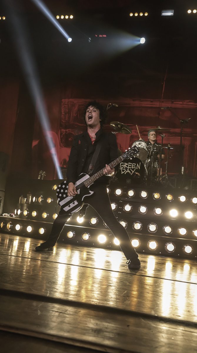 The lead guitarist and singer, Billie Joe. Picture taken by Harry Acosta, a photographer in Columbus. 