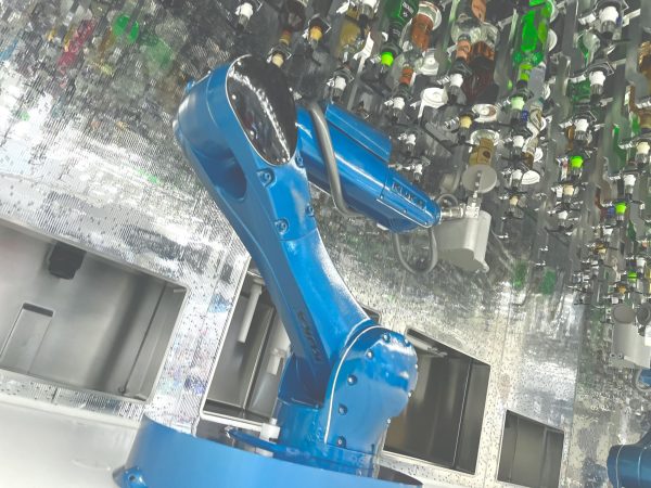 The “robot bartender” from the Royal Caribbean, represents the rise of artificial intelligence.