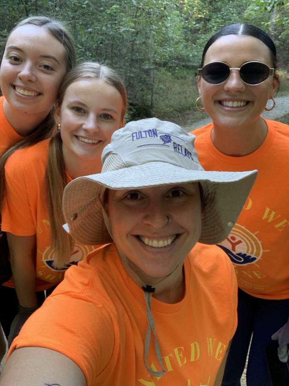 LHS teacher Heather Ingram and a few student athletes at Geneva Hills Camp. Photo courtesy of Ingram. 

