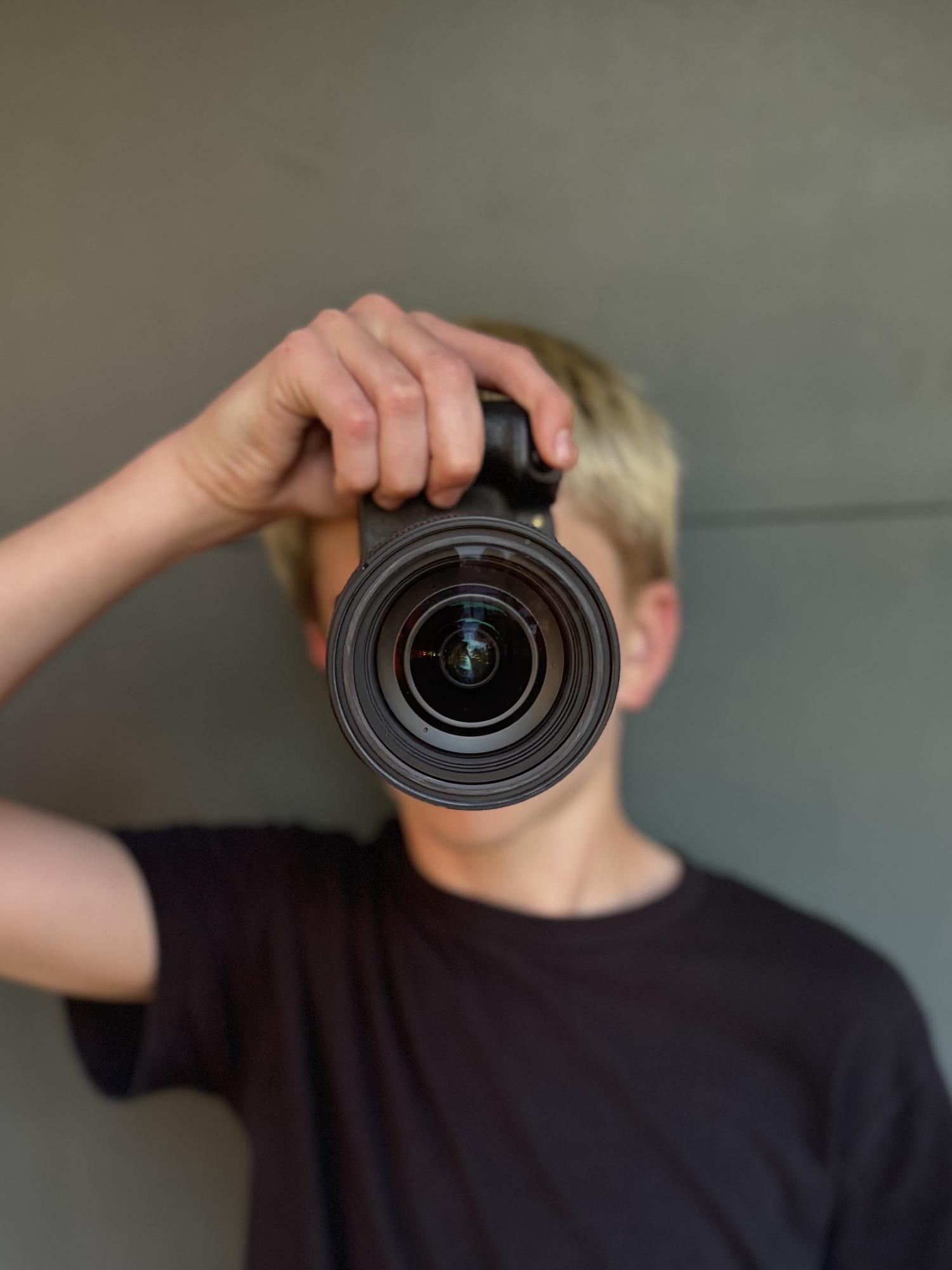 LHS freshman Ethan Edwards behind the lens. Photo courtesy of Edwards.
