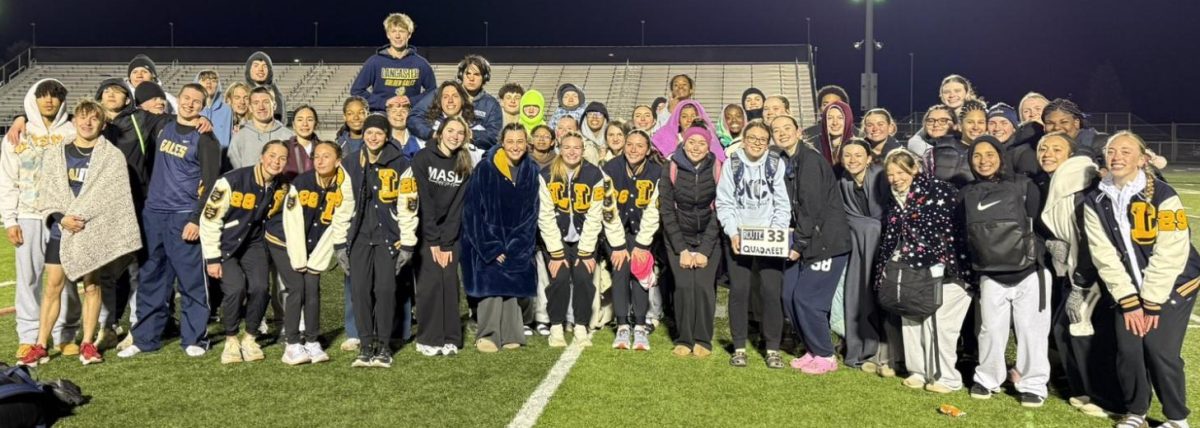 LHS track and field team after winning the Bradley Invitational. Photo courtesy of James Day.
