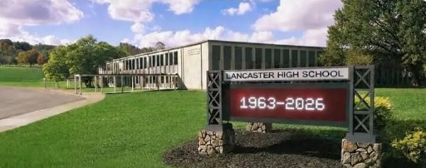 A closing ceremony was held at the current Lancaster High School building as the building is scheduled to be torn down this summer.  Image courtesy of LCS website.

